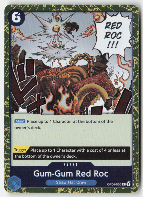Gum-Gum Red Roc OP04-056 Foil Rare Lightly Played