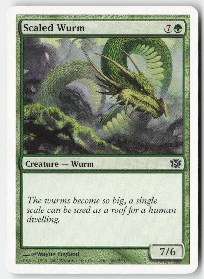 Scaled Wurm 9ED 269 Common Moderately Played, Front