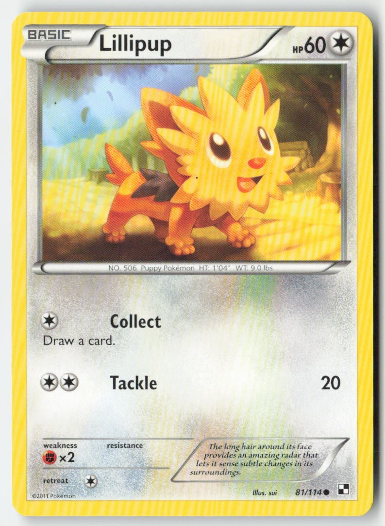 Lillipup 81/114 Regular Black & White Moderately Played
