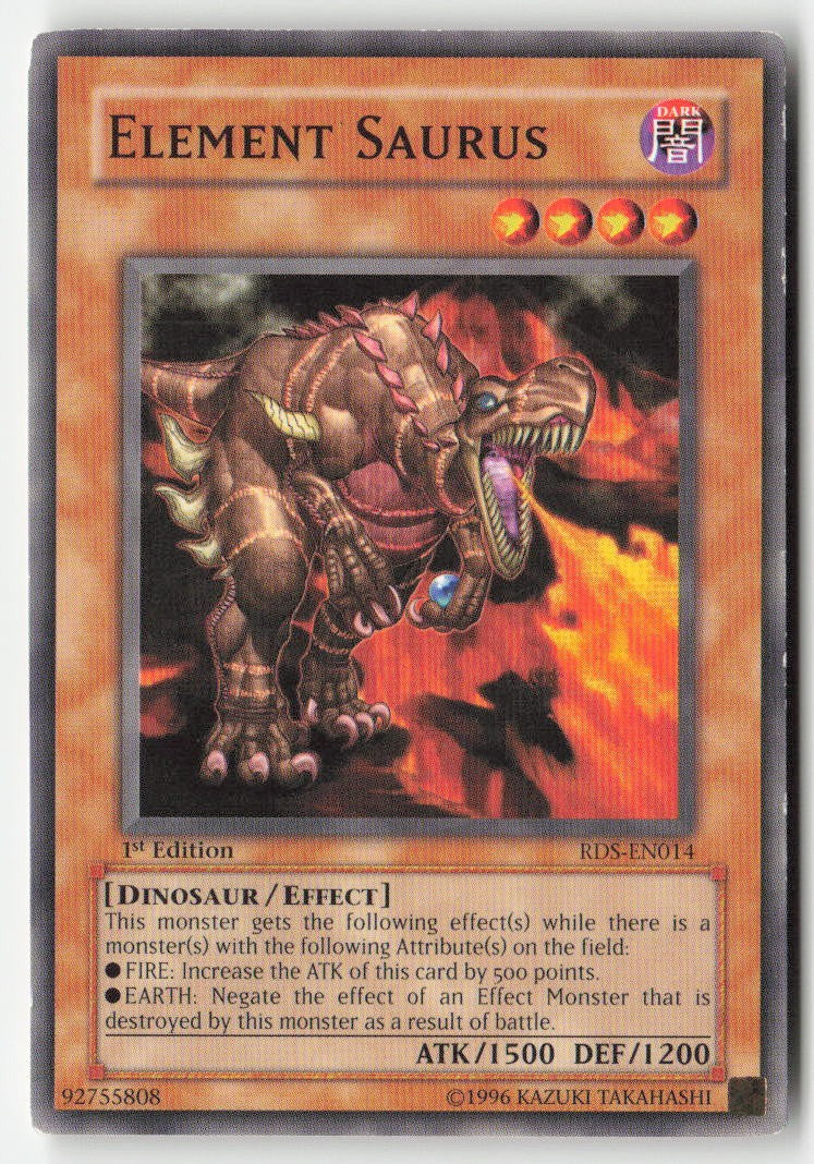 Element Saurus RDS-EN014 1st Edition Common Moderately Played, Front