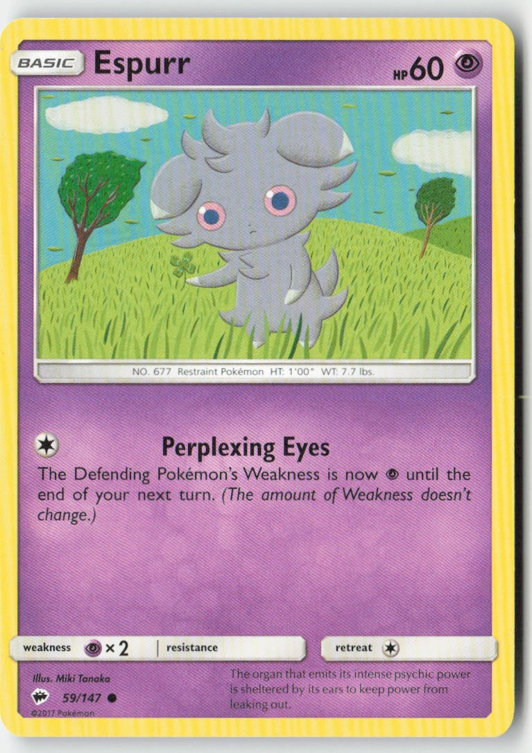 Espurr 59/147 Regular Burning Shadows Moderately Played