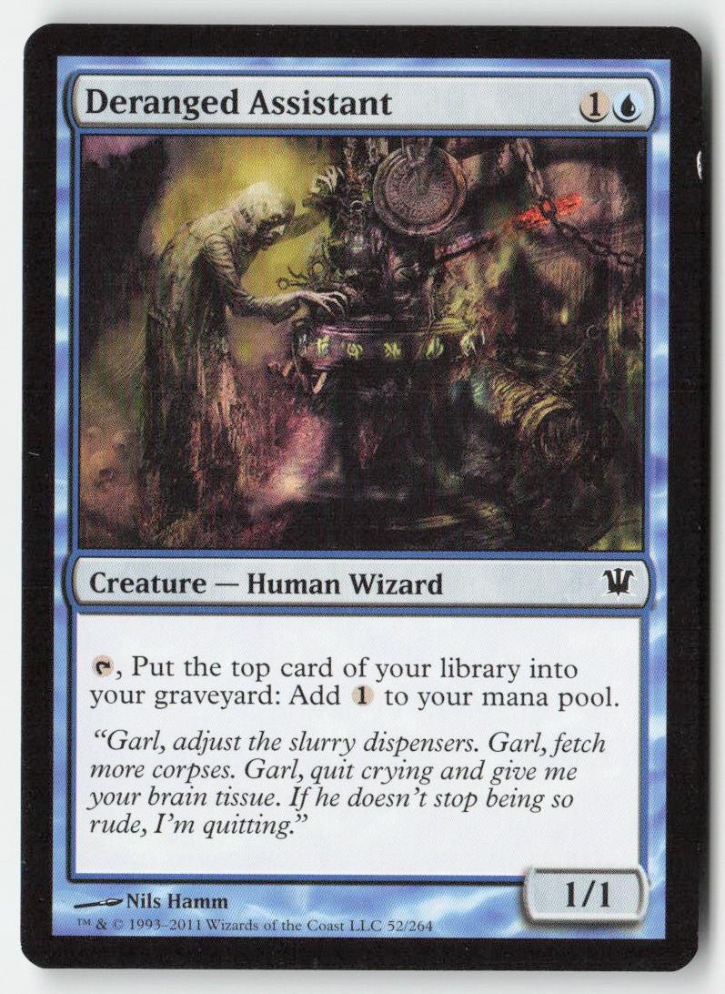 Deranged Assistant ISD 52 Common Moderately Played, Front