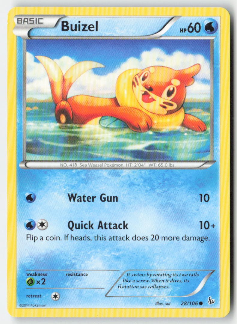 Buizel 28/106 Regular Flashfire Moderately Played