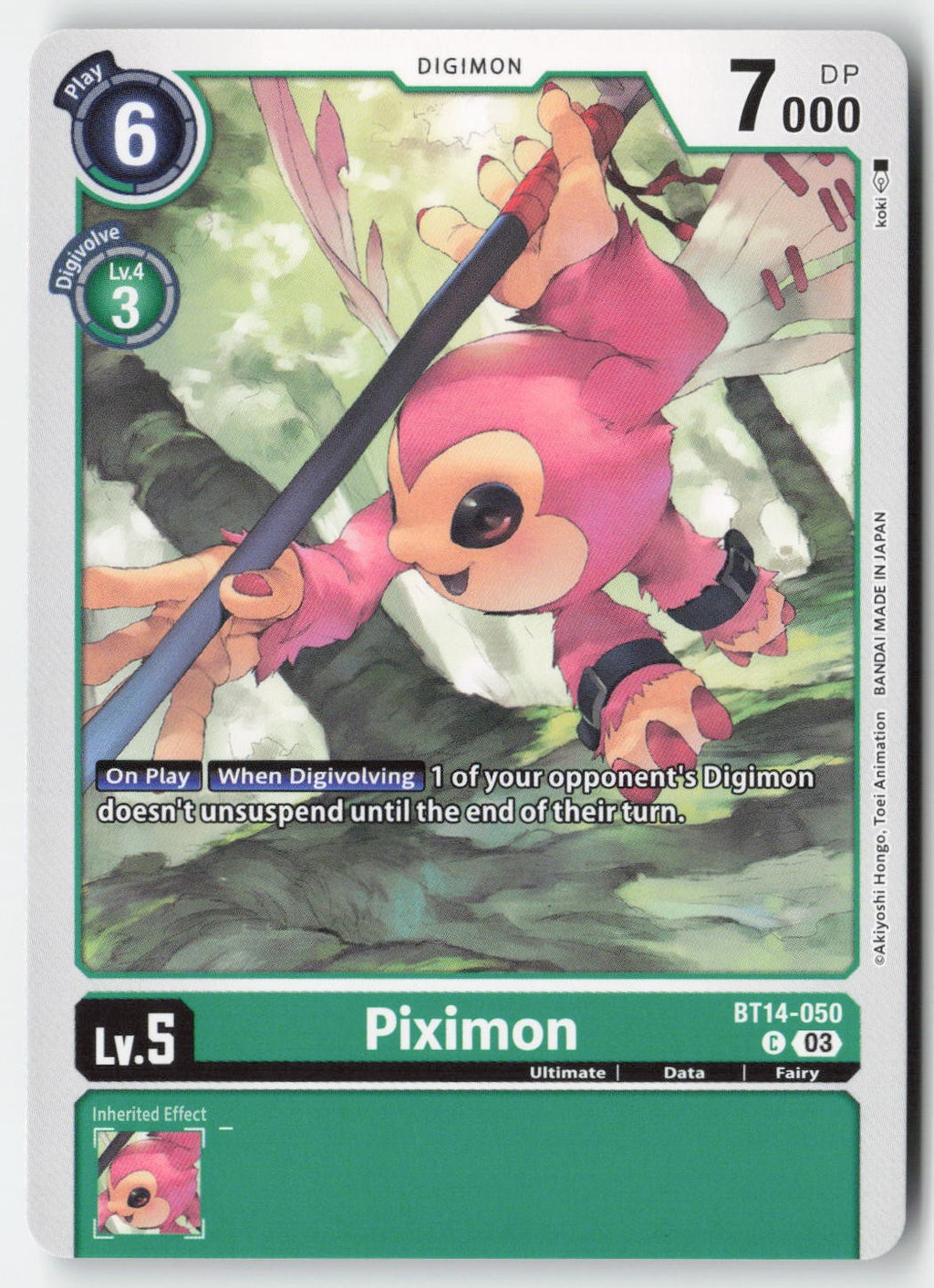 Piximon BT14-050 Normal Common Lightly Played
