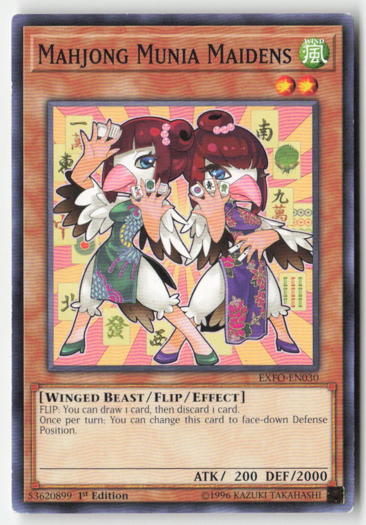 Mahjong Munia Maidens EXFO-EN030 1st Edition Common Moderately Played