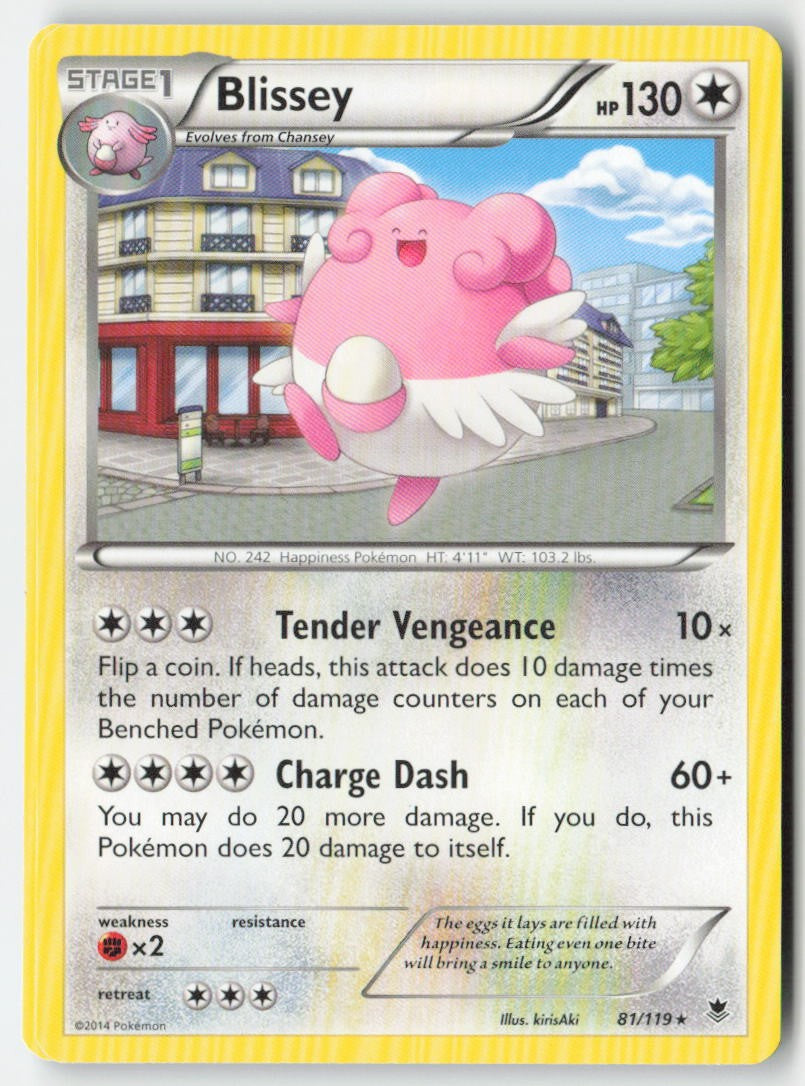 Blissey 81/119 Regular Phantom Forces Moderately Played, Front