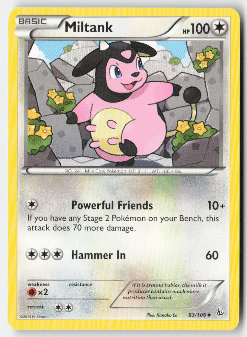 Miltank 83/106 Regular Flashfire Moderately Played