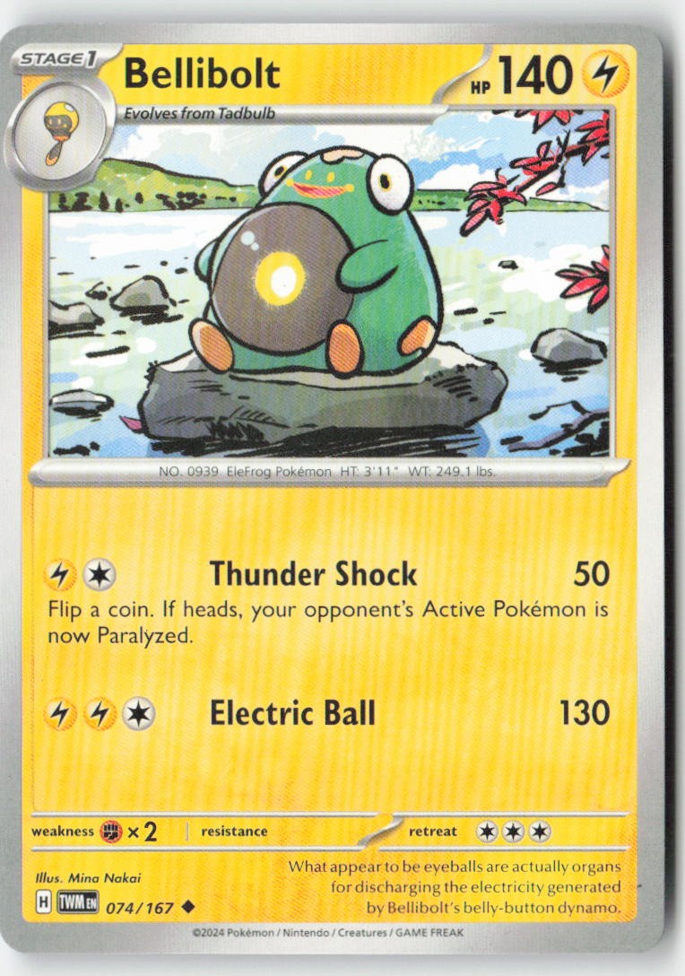 Bellibolt 074/167 Regular Twilight Masquerade Moderately Played