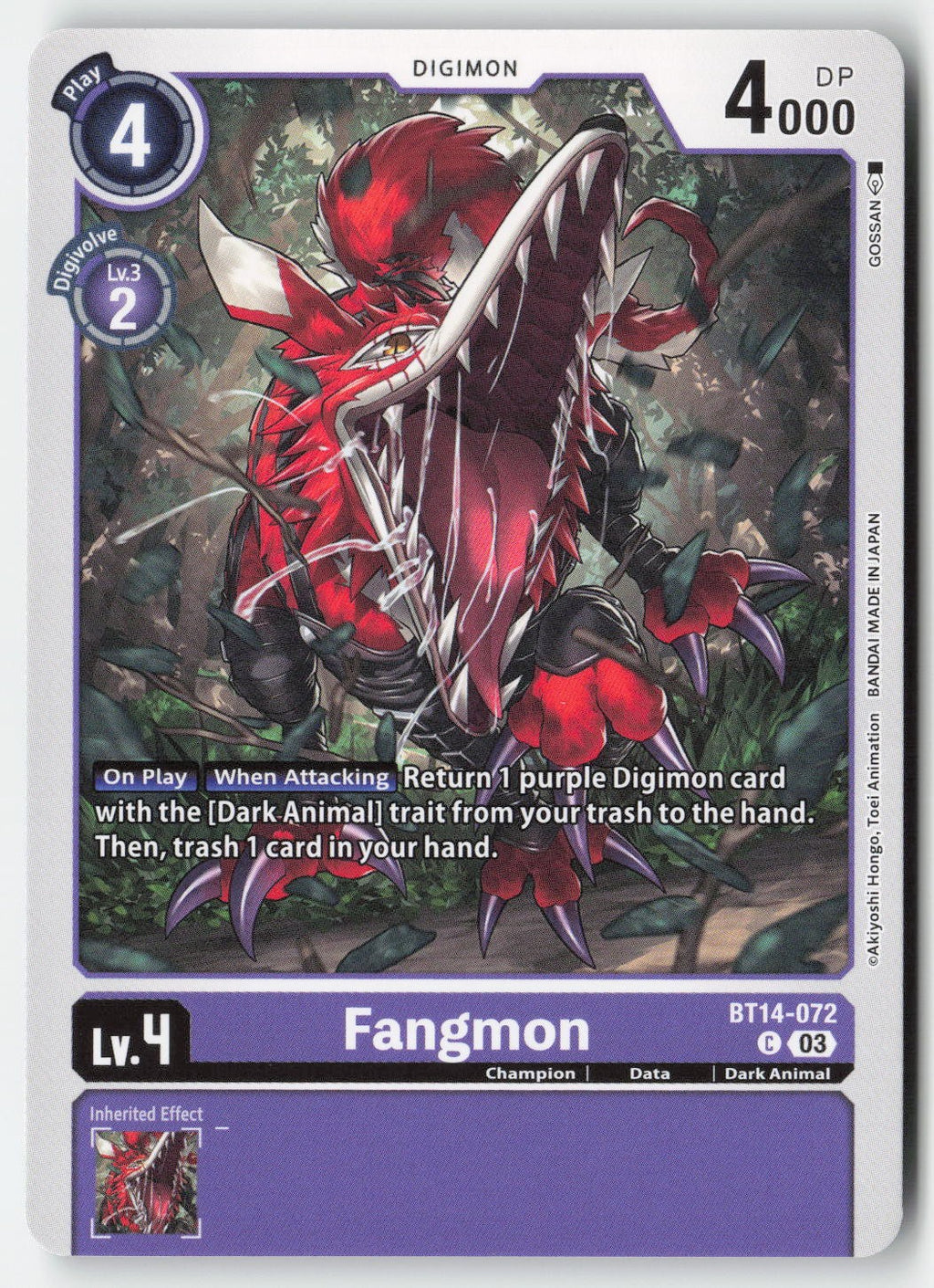 Fangmon BT14-072 Normal Common Lightly Played