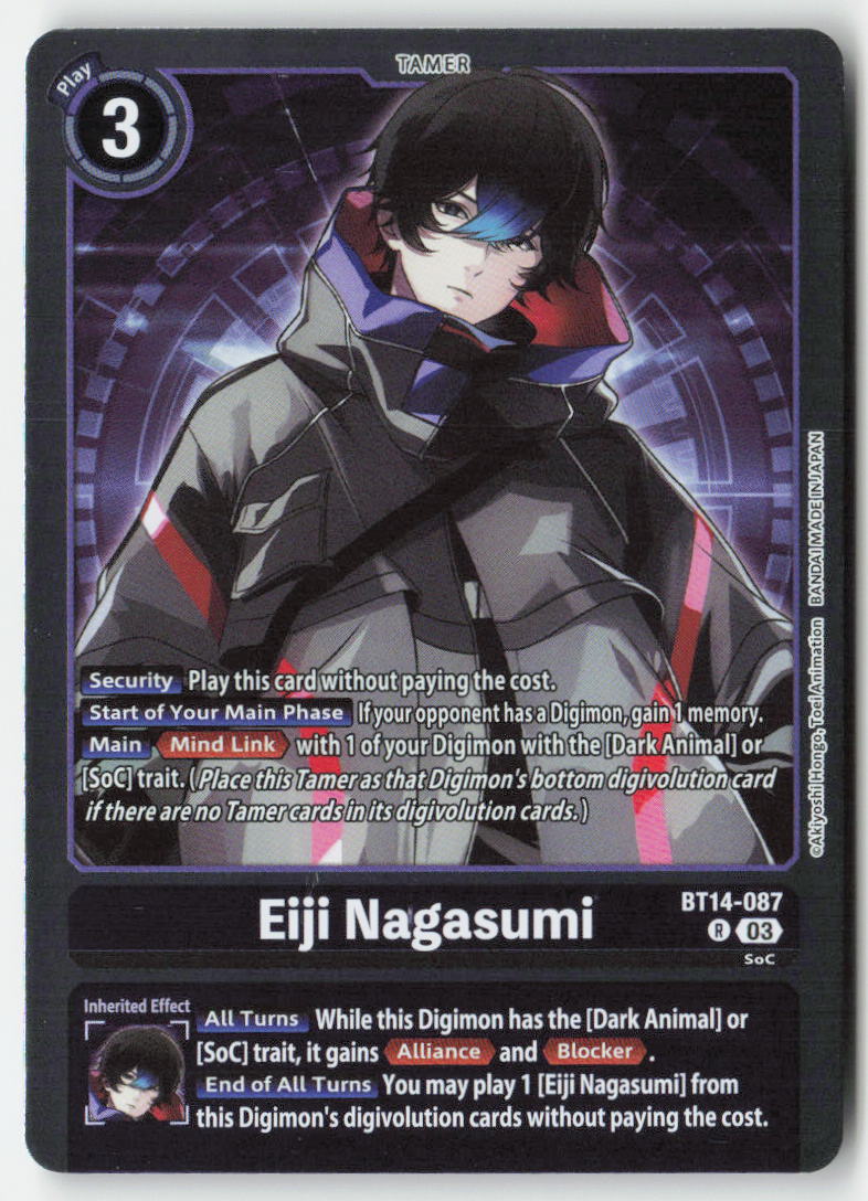 Eiji Nagasumi BT14-087 Foil Rare Near Mint, Front