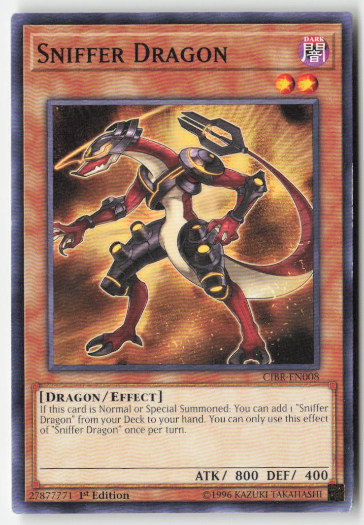 Sniffer Dragon CIBR-EN008 1st Edition Common Moderately Played, Front