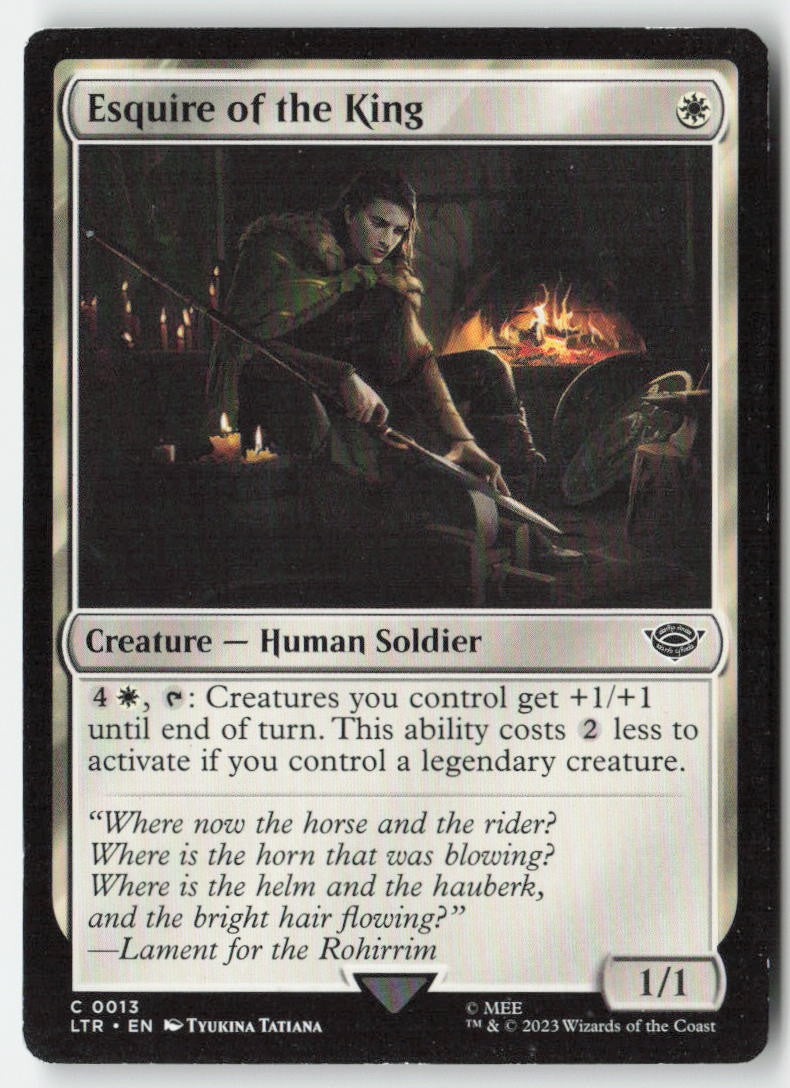 Esquire of the King LTR 13 Common Moderately Played