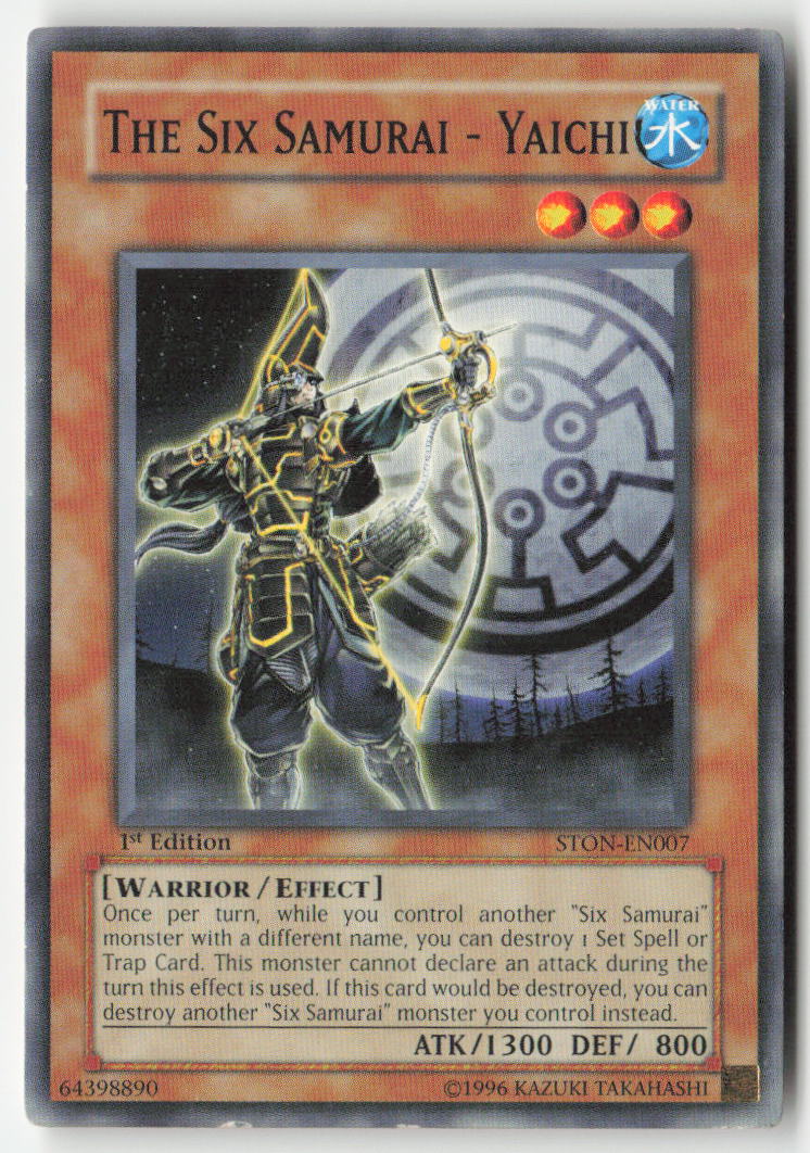The Six Samurai - Yaichi STON-EN007 1st Edition Common Moderately Played, Front