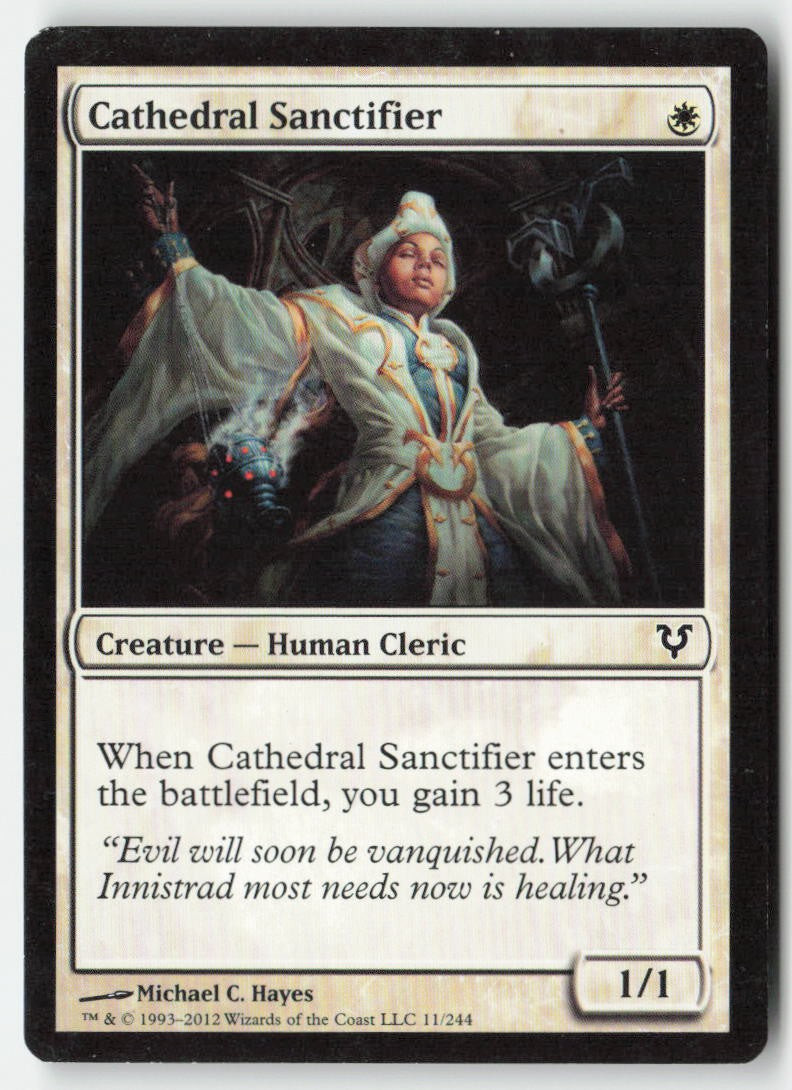 Cathedral Sanctifier AVR 11 Common Moderately Played