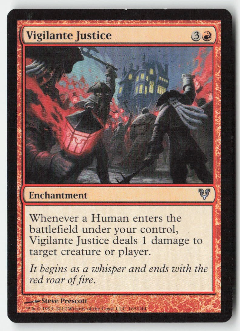 Vigilante Justice AVR 165 Uncommon Moderately Played
