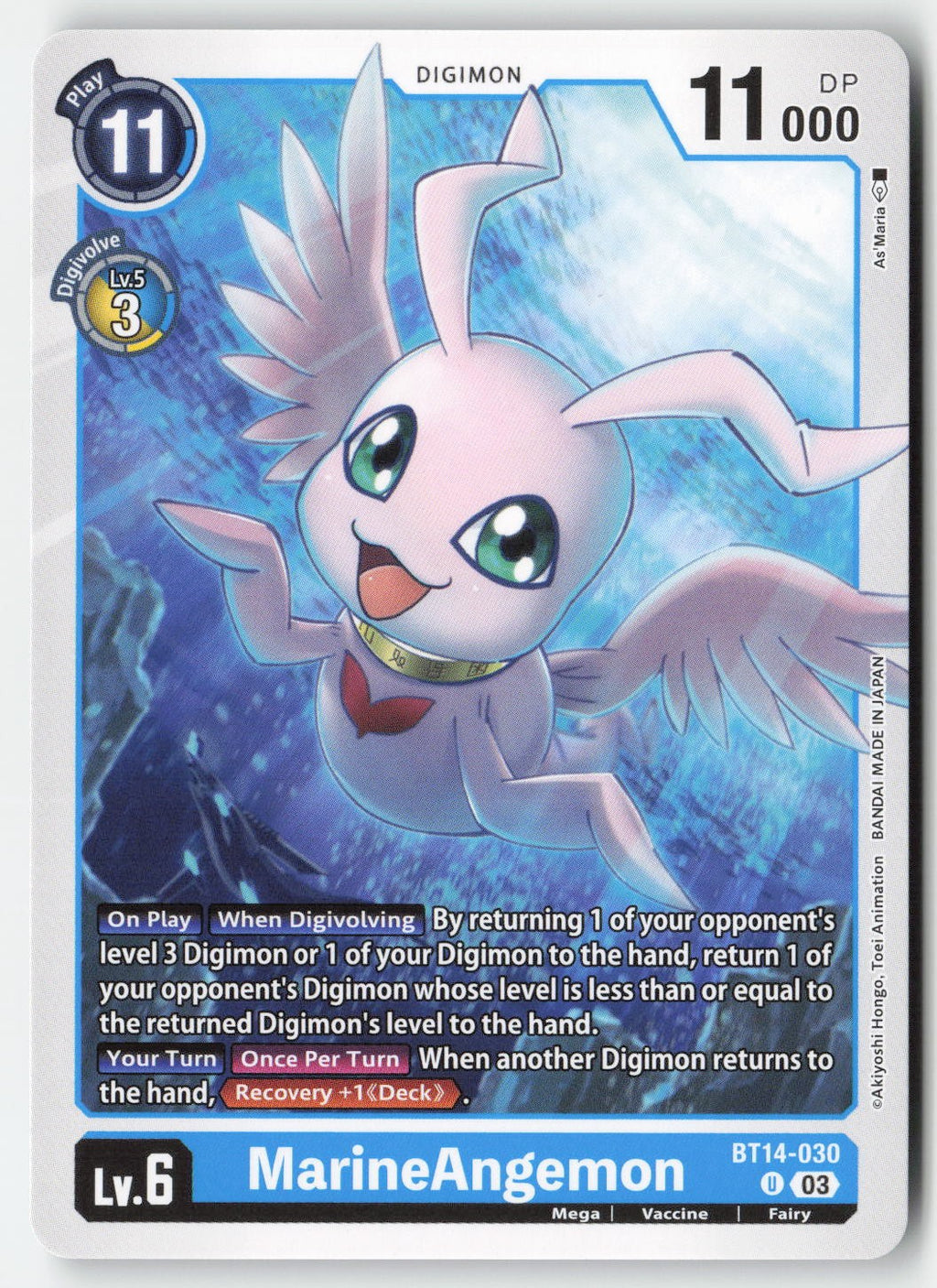 MarineAngemon BT14-030 Normal Uncommon Lightly Played