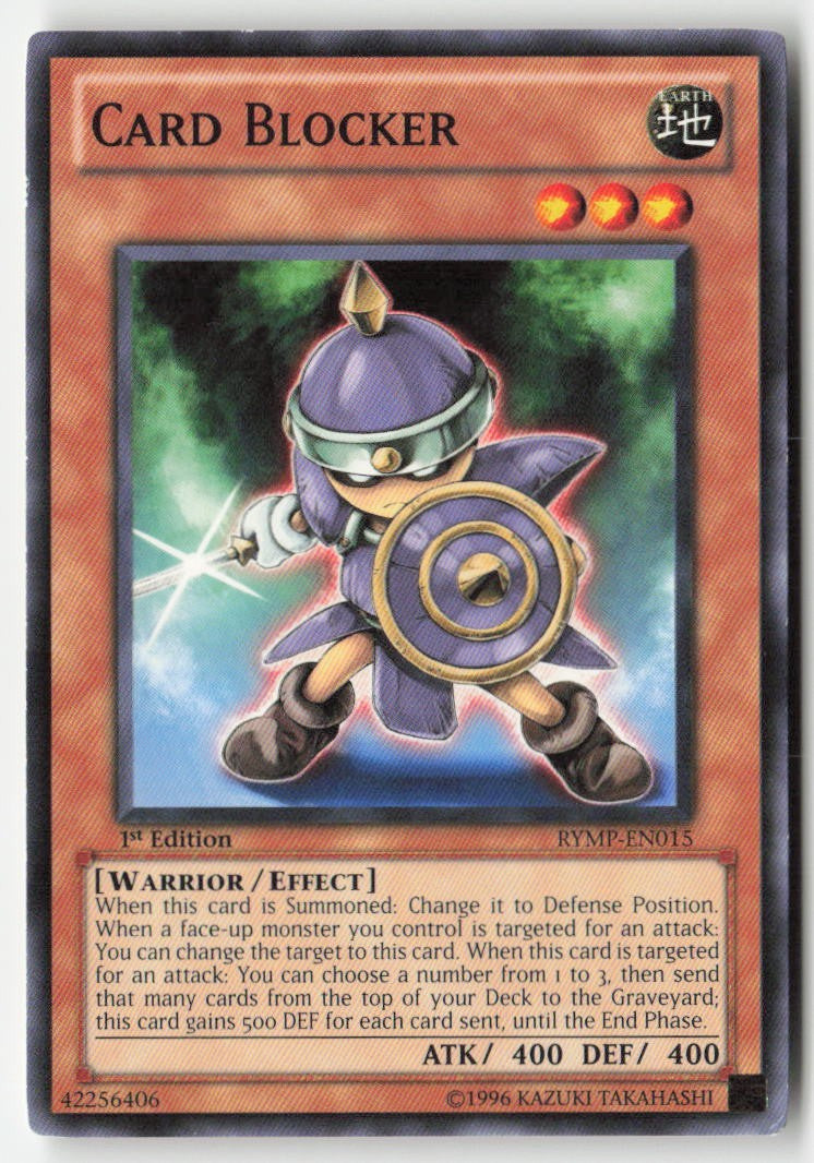 Card Blocker RYMP-EN015 1st Edition Common Moderately Played, Front