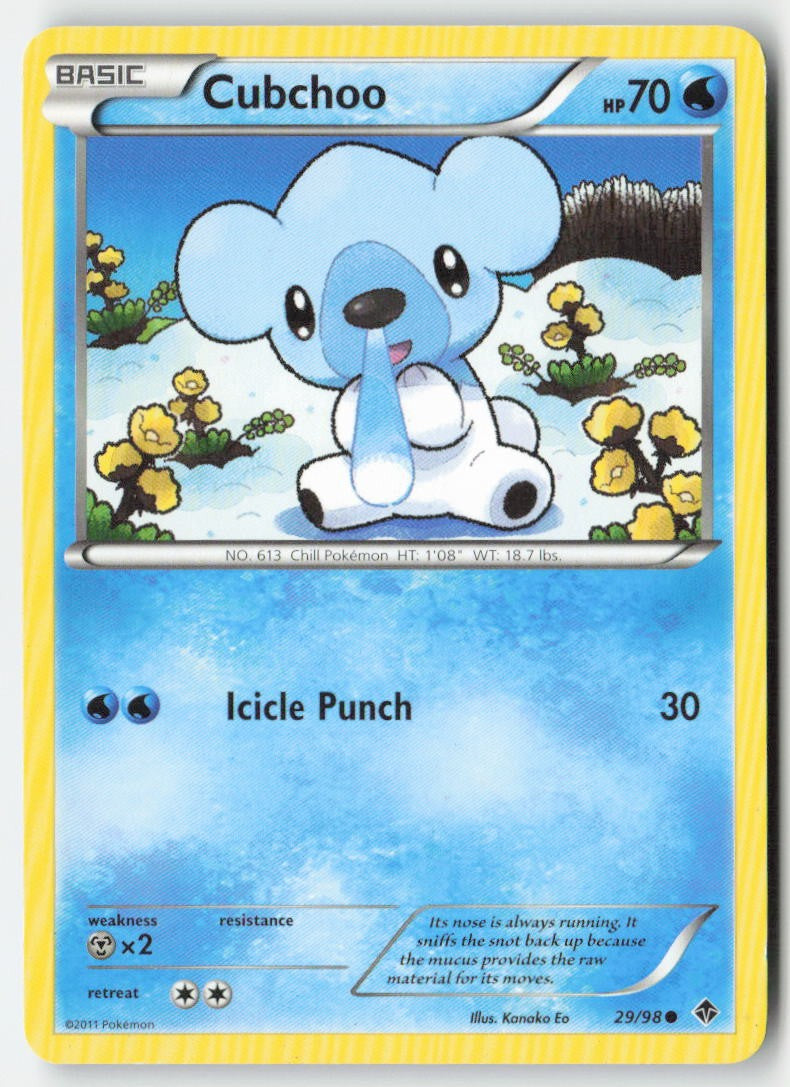 Cubchoo 29/98 Regular Emerging Powers Moderately Played, Front