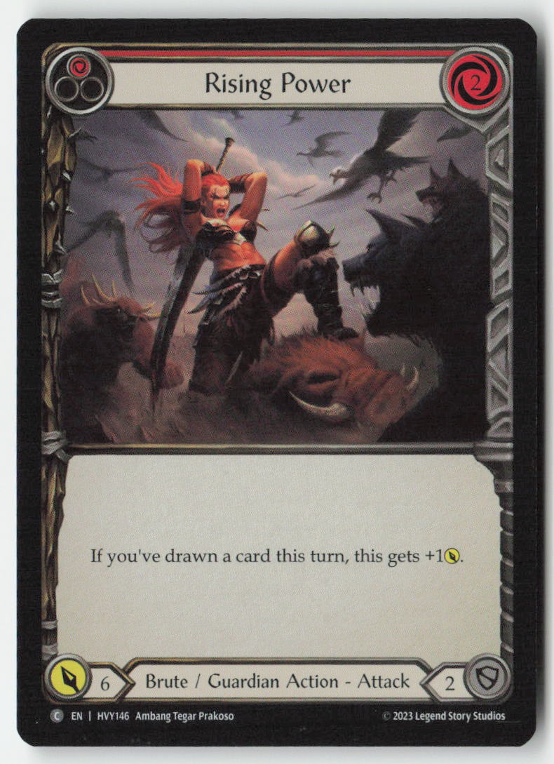 Rising Power (Red) #HVY146 - Heavy Hitters - Flesh and Blood - Common - Near Mint