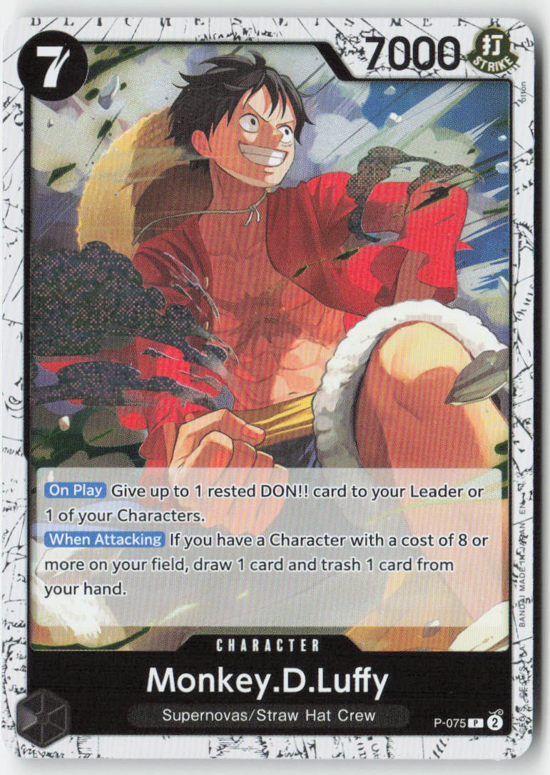 Monkey.D.Luffy (Pirate Foil) P-075 Foil Promo Lightly Played
