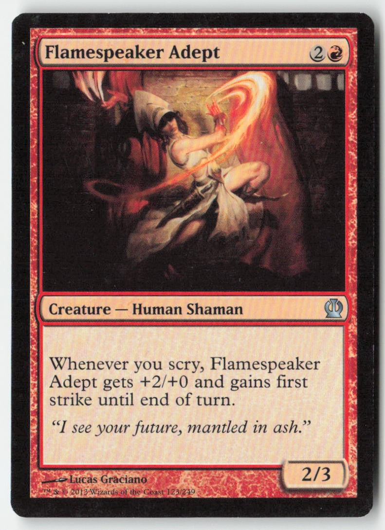 Flamespeaker Adept THS 123 Uncommon Moderately Played