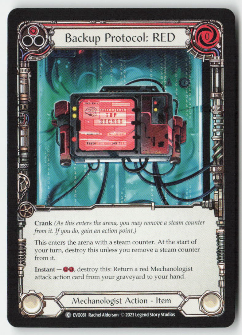 Backup Protocol: RED #EVO081 - Bright Lights - Flesh and Blood - Common - Near Mint