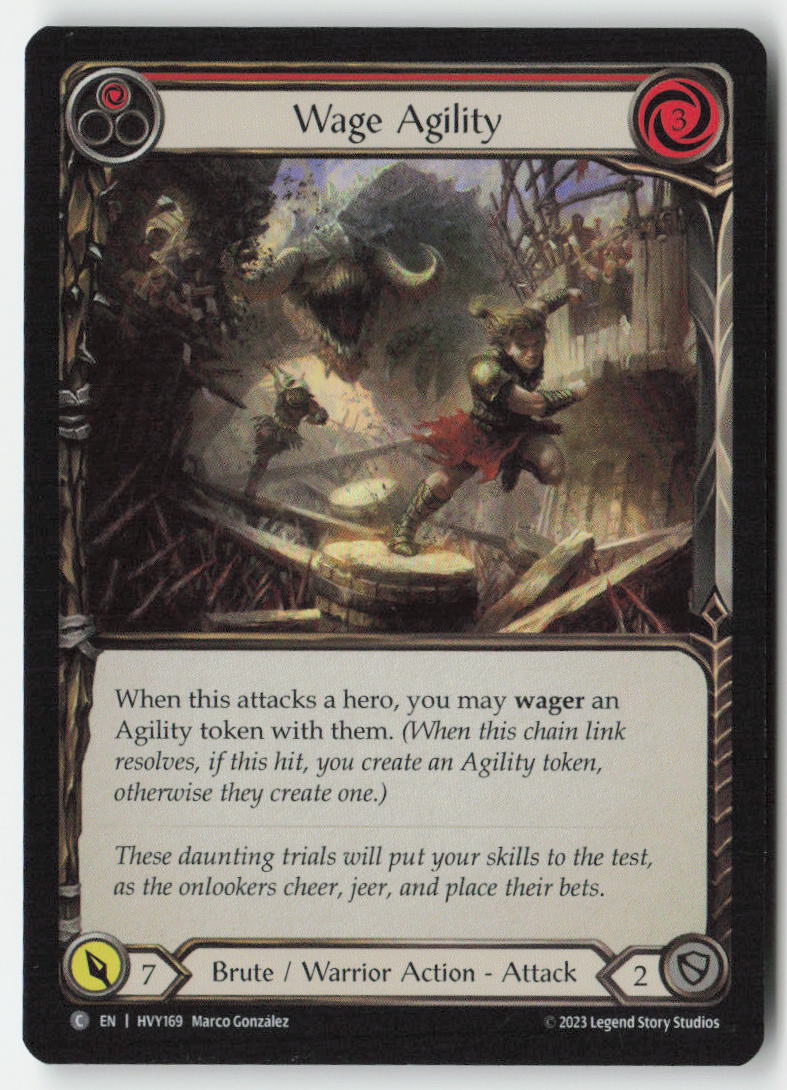 Wage Agility (Red) #HVY169 - Heavy Hitters - Flesh and Blood - Common - Near Mint, Front
