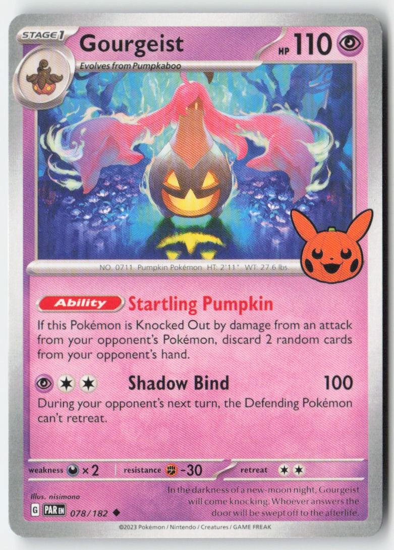 Gourgeist (Trick or Trade) 078/182 Regular Trick or Trade BOOster Bundle 2024 Moderately Played