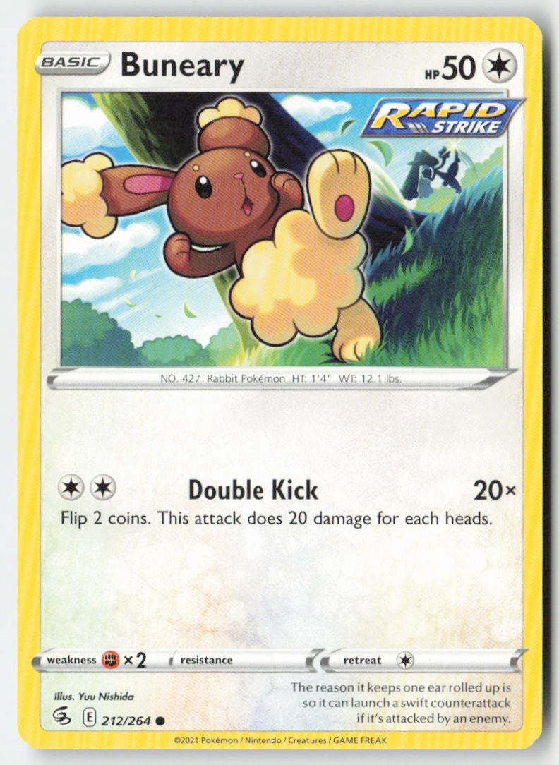 Buneary 212/264 Regular Fusion Strike Moderately Played