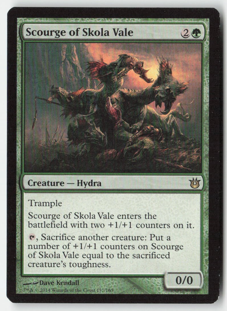 Scourge of Skola Vale BNG 137 Rare Moderately Played, Front