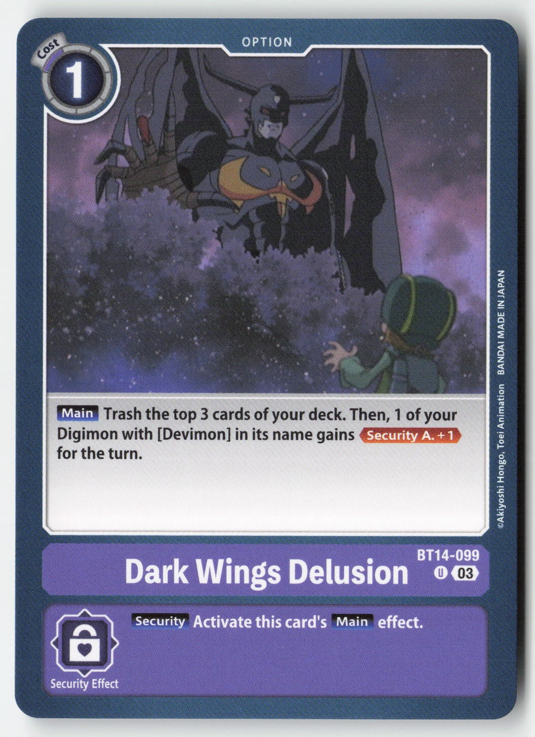 Dark Wings Delusion BT14-099 Normal Uncommon Lightly Played