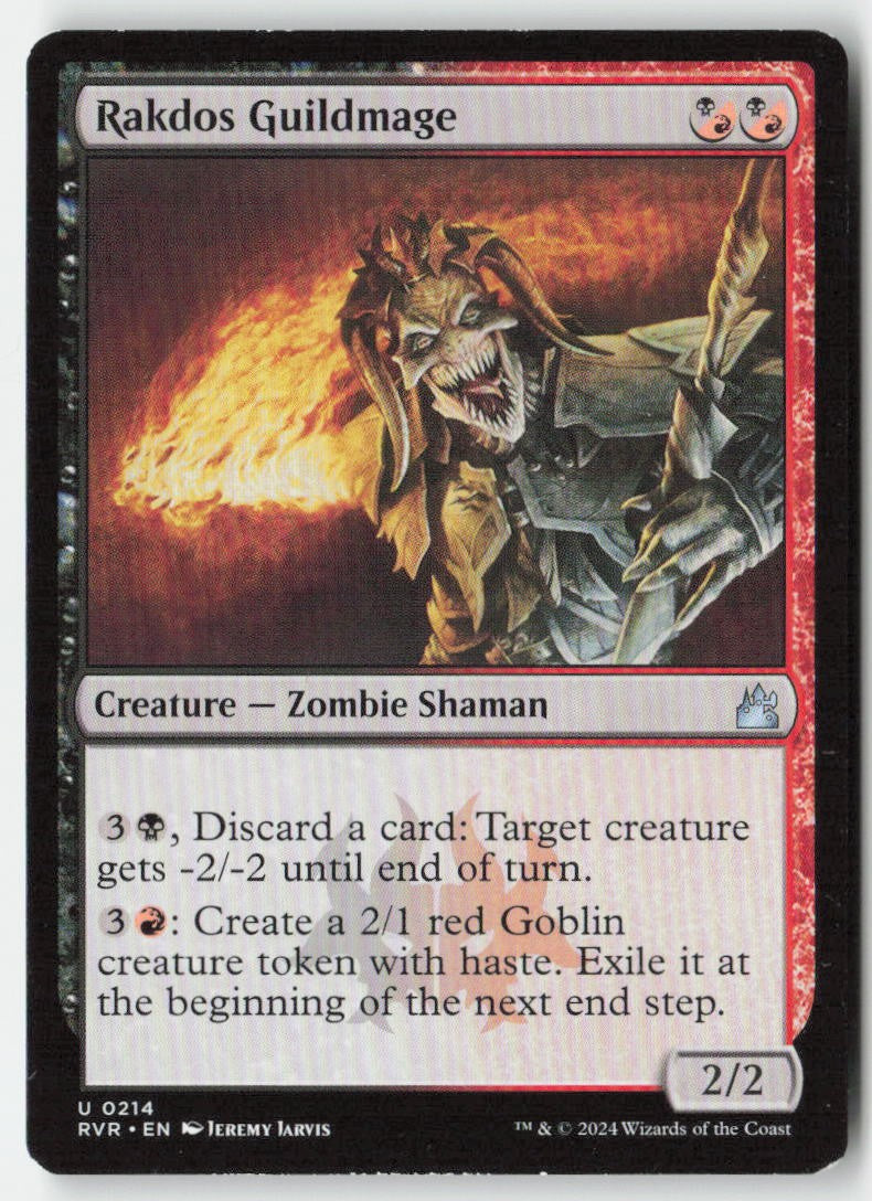 Rakdos Guildmage RVR 214 Uncommon Moderately Played, Front