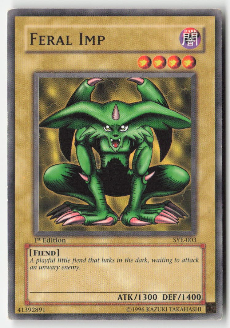 Feral Imp SYE-003 1st Edition Common Moderately Played, Front
