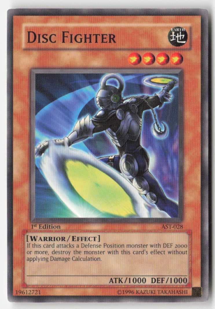 Disc Fighter AST-028 1st Edition Common Moderately Played, Front