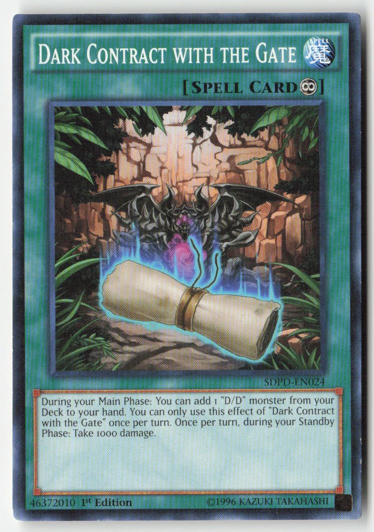 Dark Contract with the Gate SDPD-EN024 1st Edition Common Moderately Played, Front