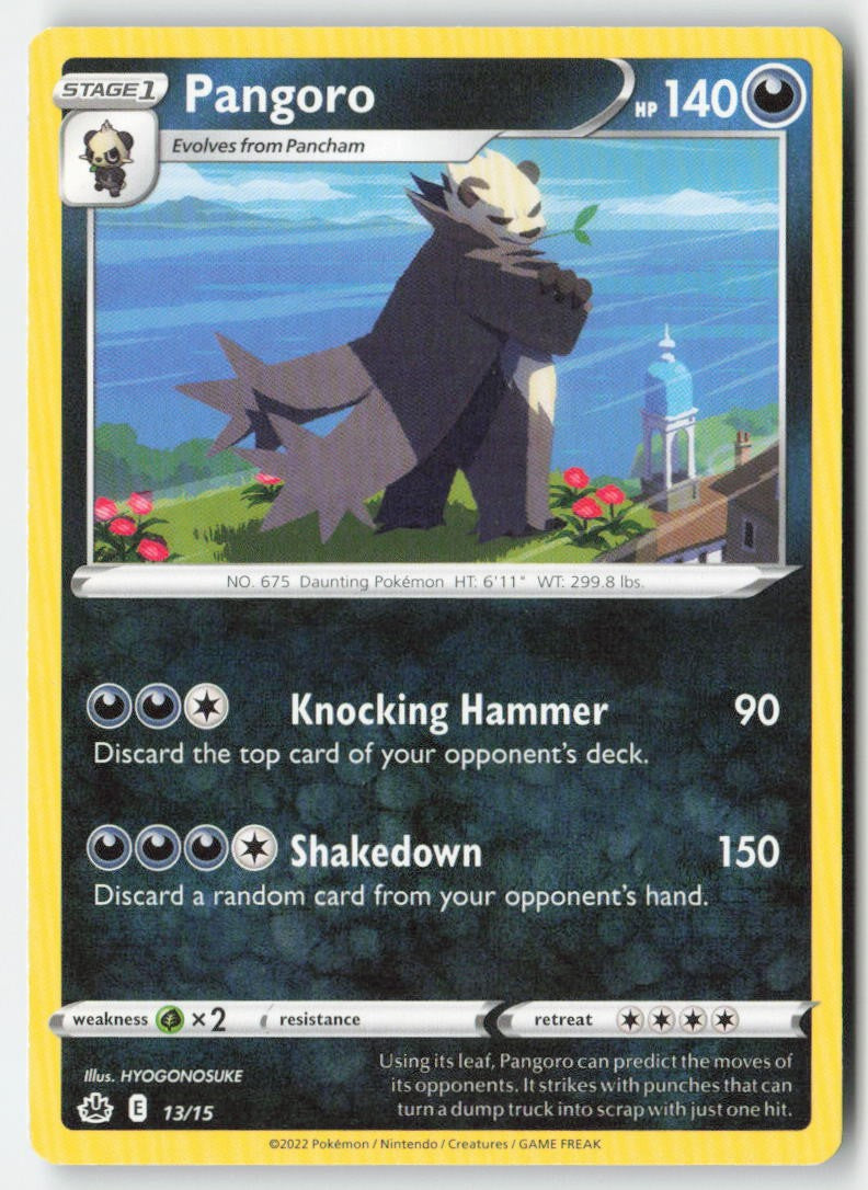 Pangoro 13/15 Regular McDonald's Collection 2022 Moderately Played, Front