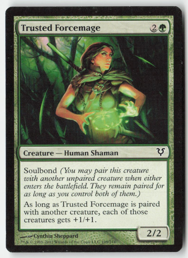 Trusted Forcemage AVR 199 Common Moderately Played, Front