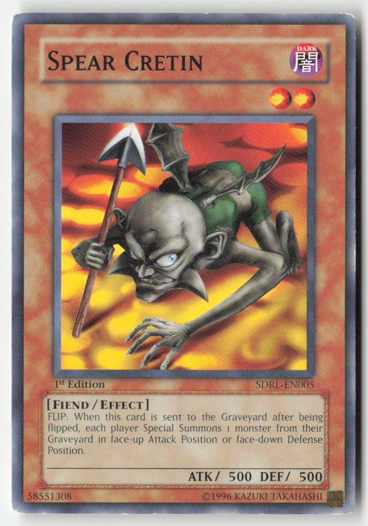 Spear Cretin SDRL-EN005 1st Edition Common Moderately Played, Front