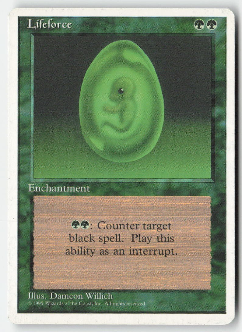 Lifeforce 4ED 257 Uncommon Moderately Played, Front