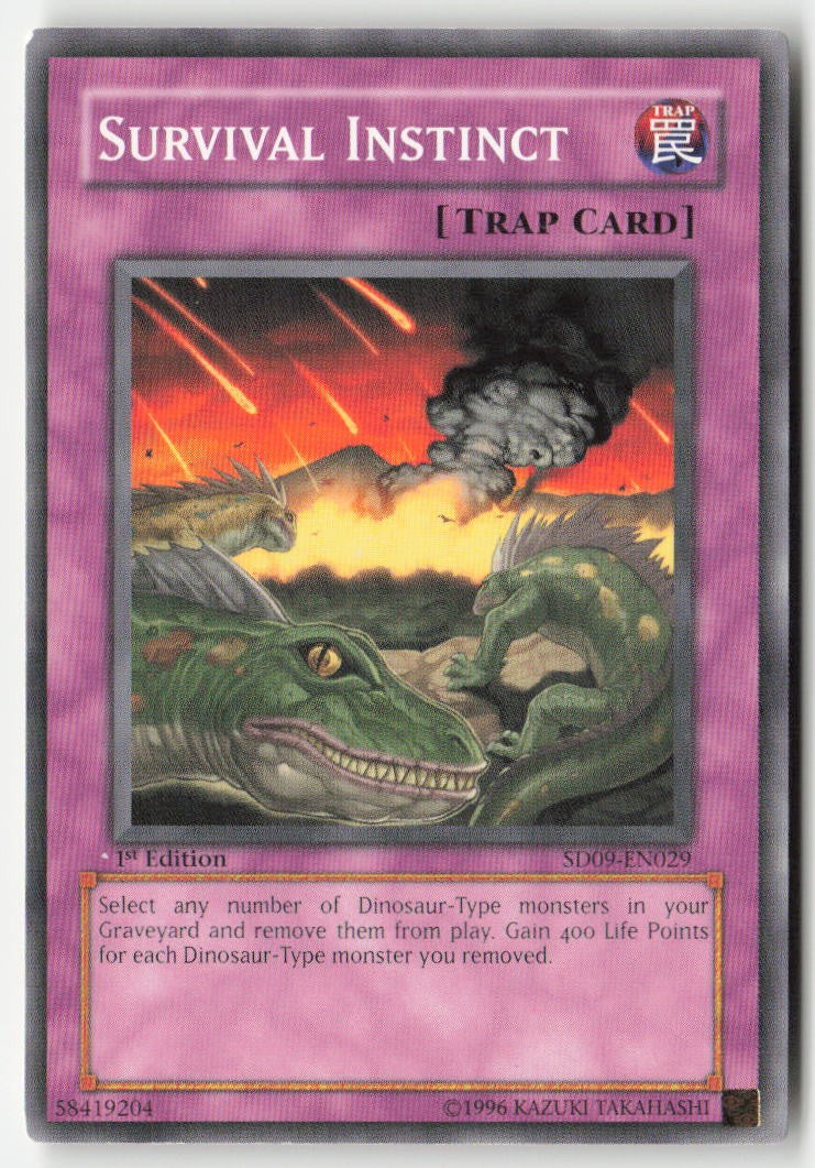 Survival Instinct SD09-EN029 1st Edition Common Moderately Played, Front