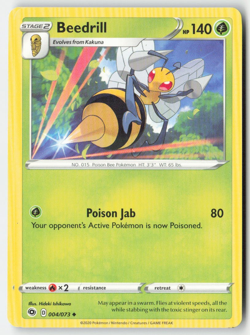 Beedrill 4/73 Regular Champion's Path Moderately Played, Front