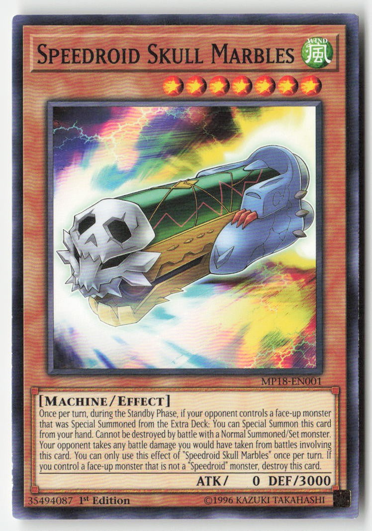 Speedroid Skull Marbles MP18-EN001 1st Edition Common Moderately Played