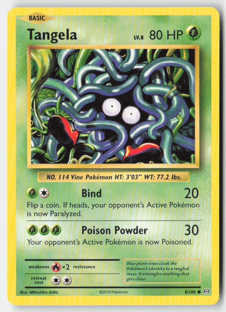 Tangela 8/108 Regular Evolutions Moderately Played