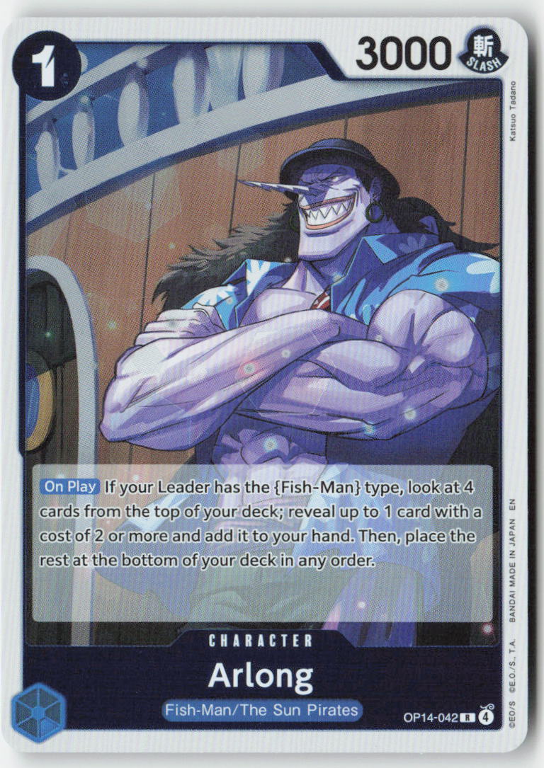 Arlong OP14-042 Foil Rare Lightly Played, Front