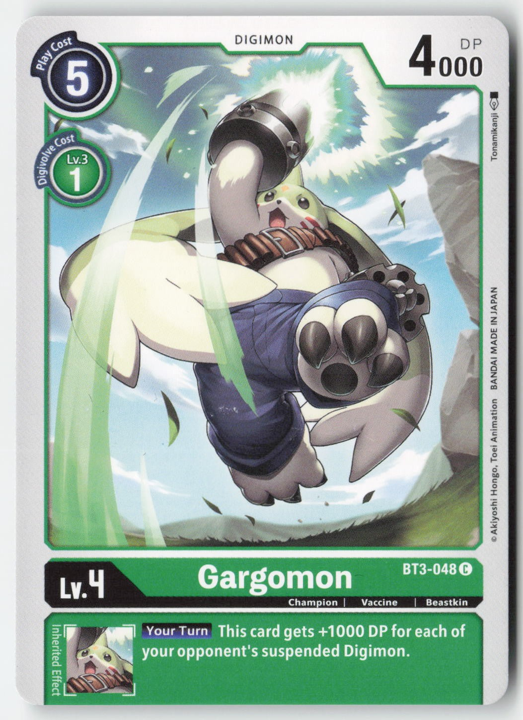 Gargomon BT3-048 Normal Common Lightly Played