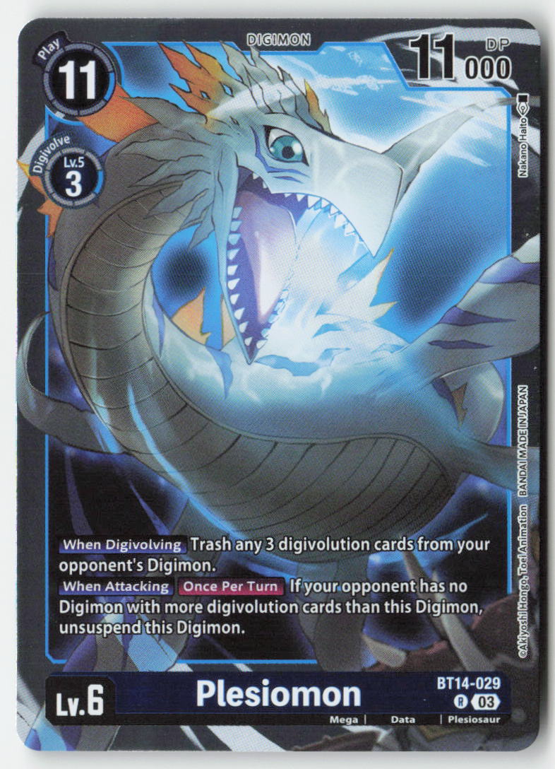 Plesiomon BT14-029 Foil Rare Near Mint, Front