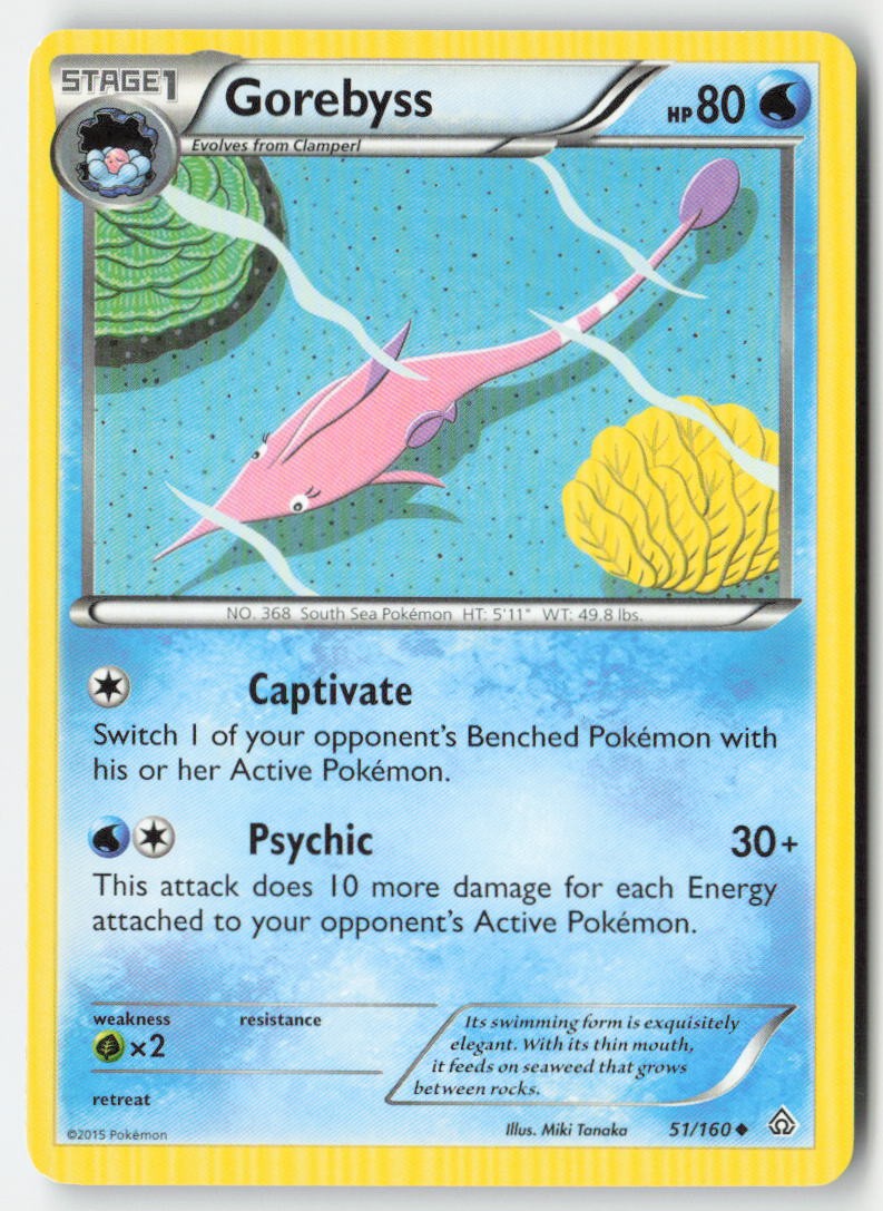 Gorebyss 51/160 Regular Primal Clash Moderately Played