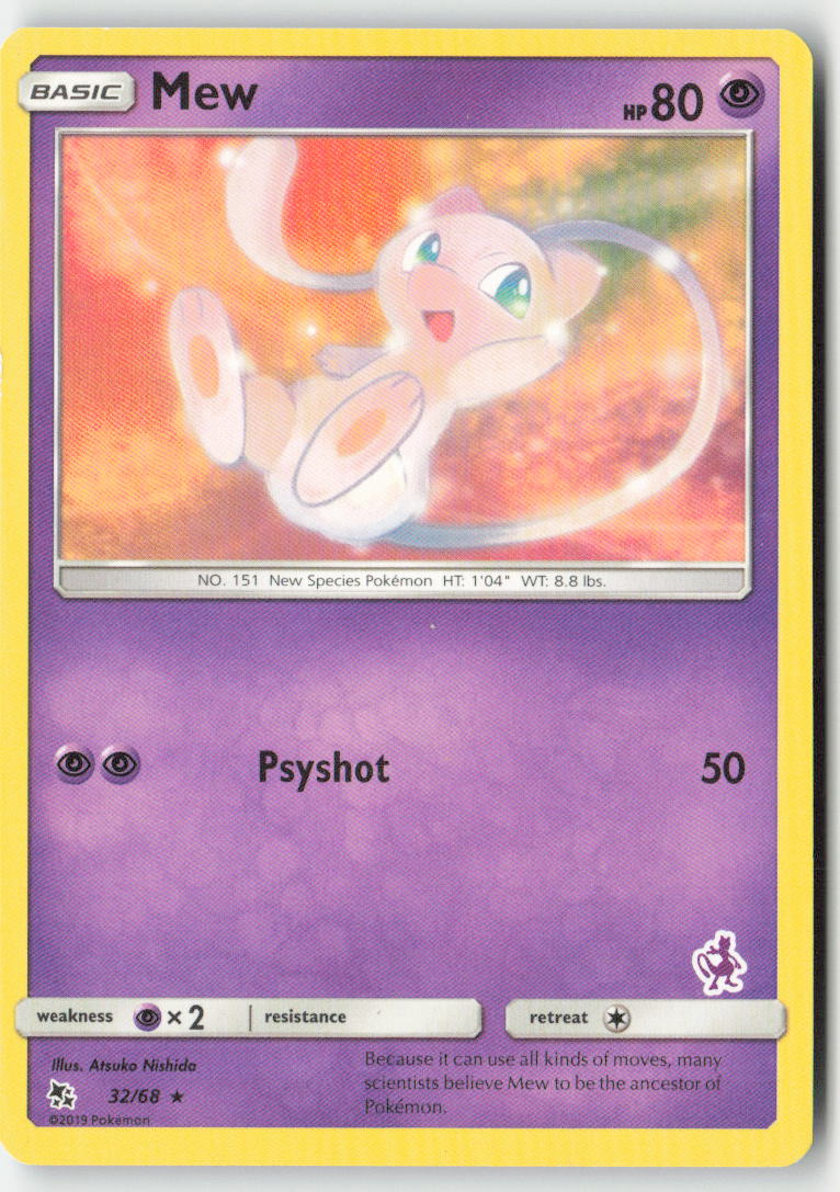 Mew (Mewtwo Stamped) 032/068 Regular Battle Academy Moderately Played