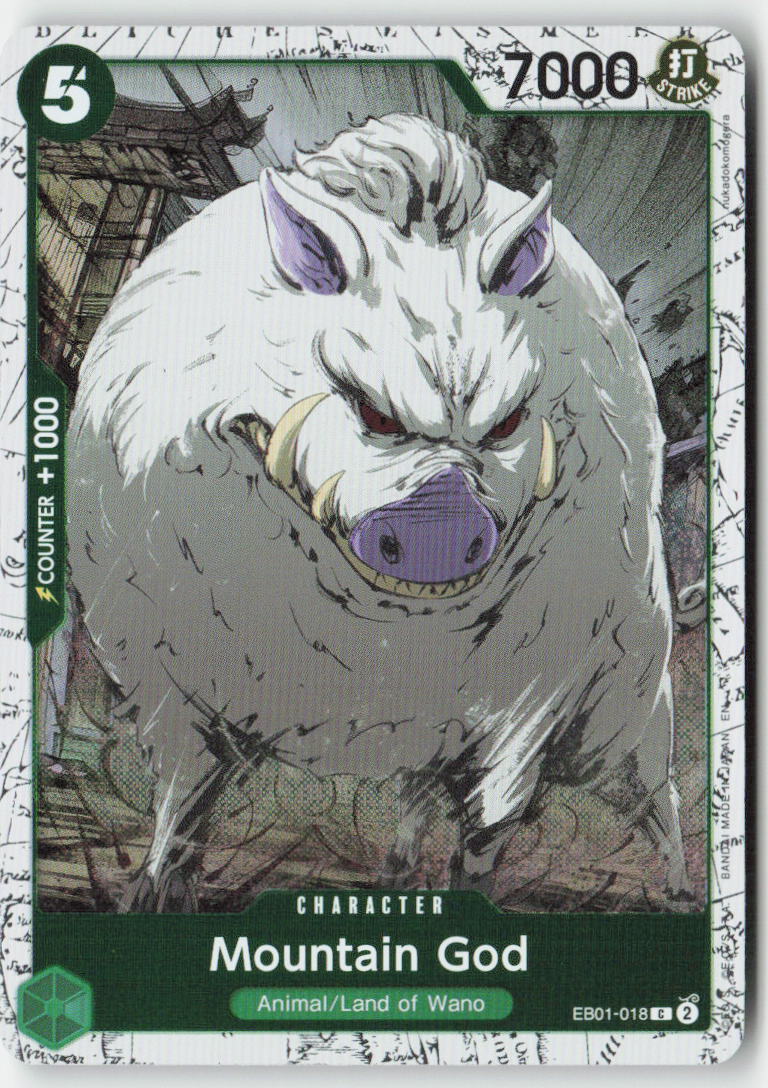 Mountain God (Pirate Foil) EB01-018 Foil Common Lightly Played
