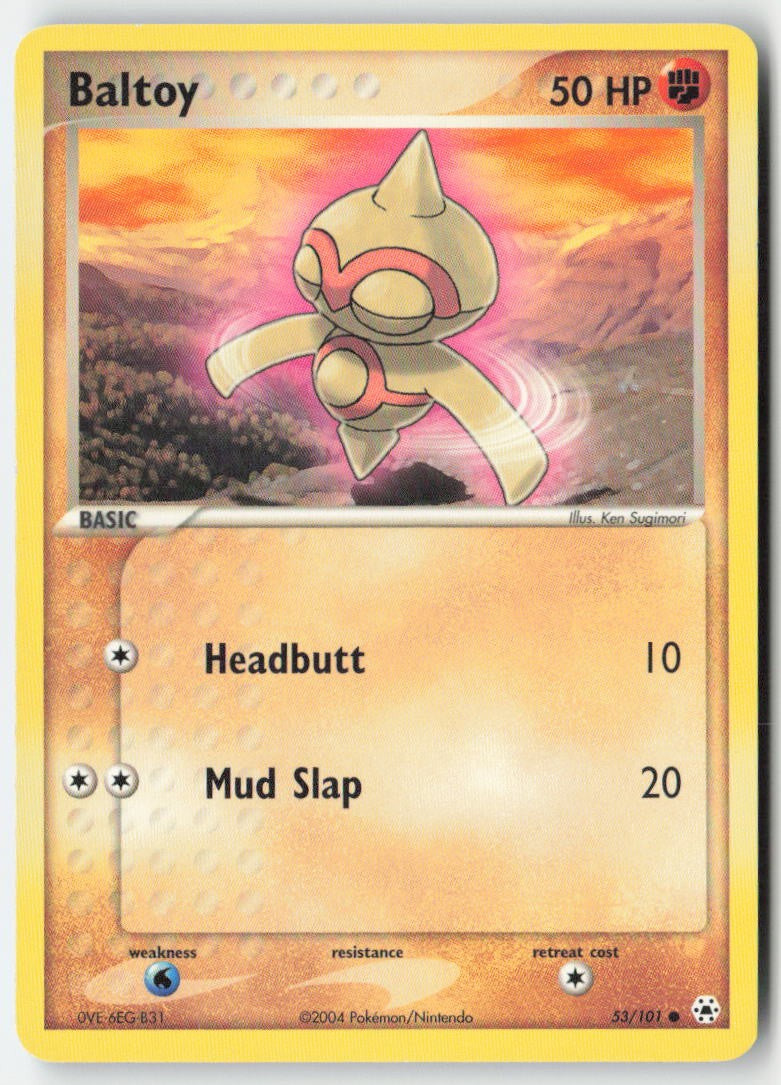 Baltoy 53/101 Regular Hidden Legends Moderately Played, Front